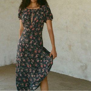 NWOT DÔEN Giselle Dress in Aegean Winding Vine Floral, XS